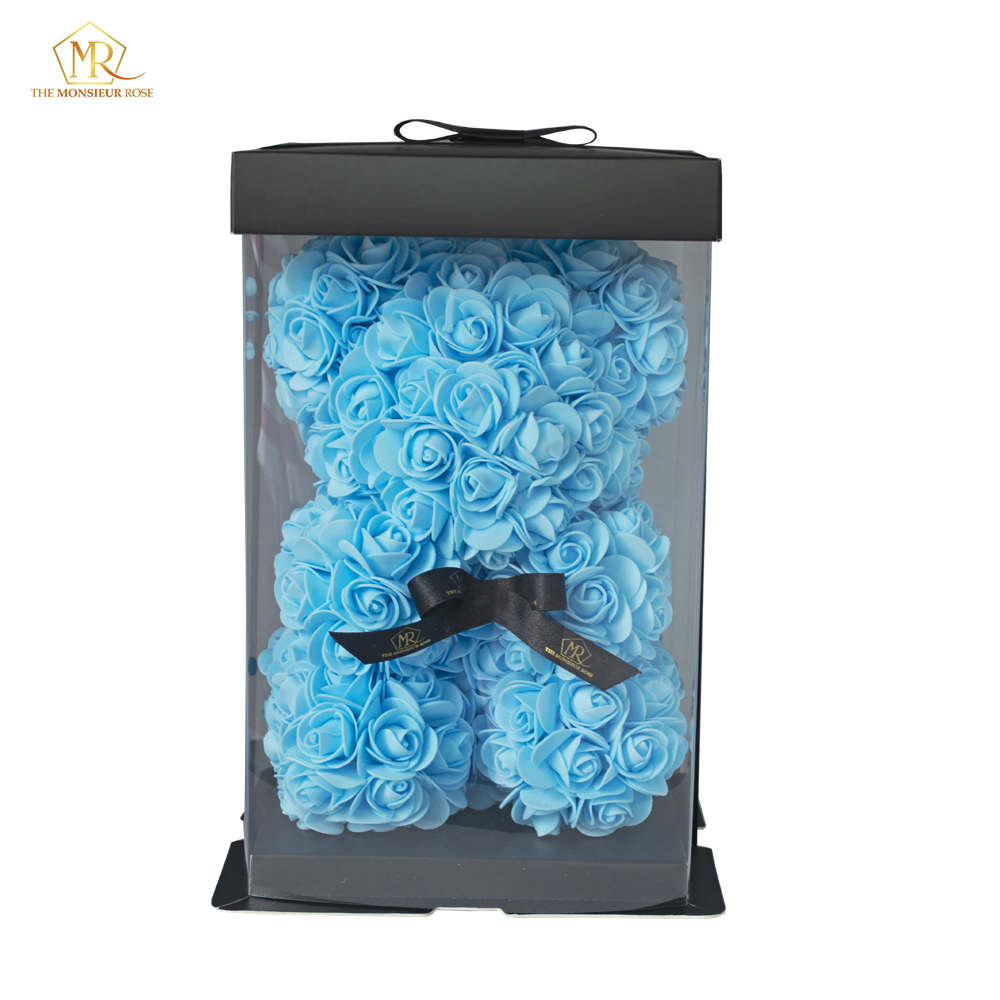 Osito de Rosas Azul