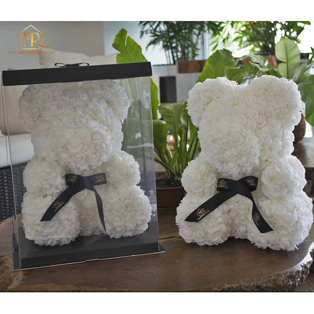 Oso de Rosas Blanco