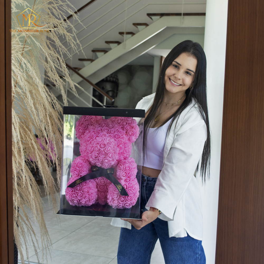 Oso de Rosas Rosado